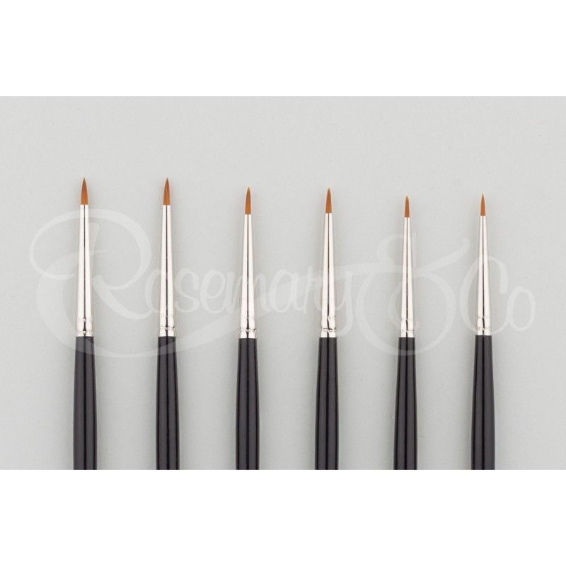 ROSEMARY & CO - Anna Mason Top Up Set - Synthetic Watercolour Brushes (2 x size 3/0, 0, 1)
