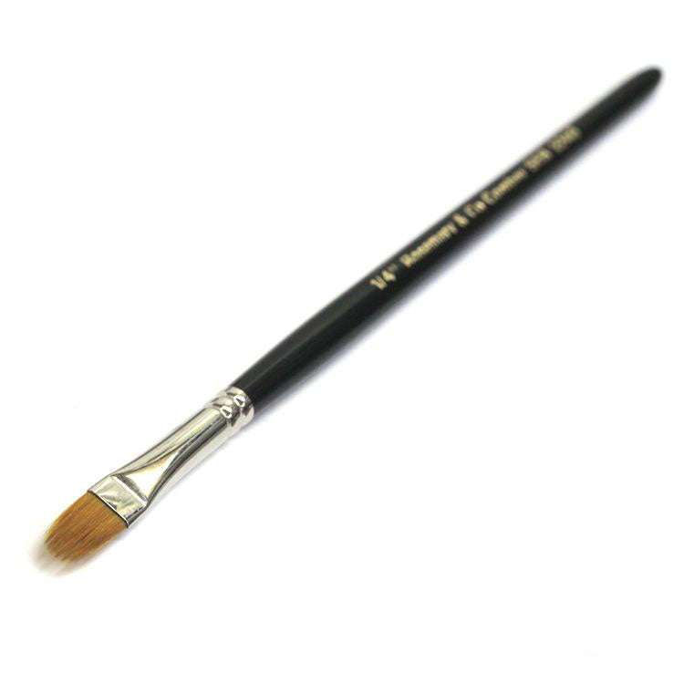 ROSEMARY & CO Brush - Series 2240 - Filbert Comber Golden Synthetic - 1/4" (7.2 x 12.5mm) - Short Handle